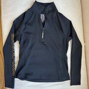 Women's Activewear workout black 1/2 zip‎ Size M